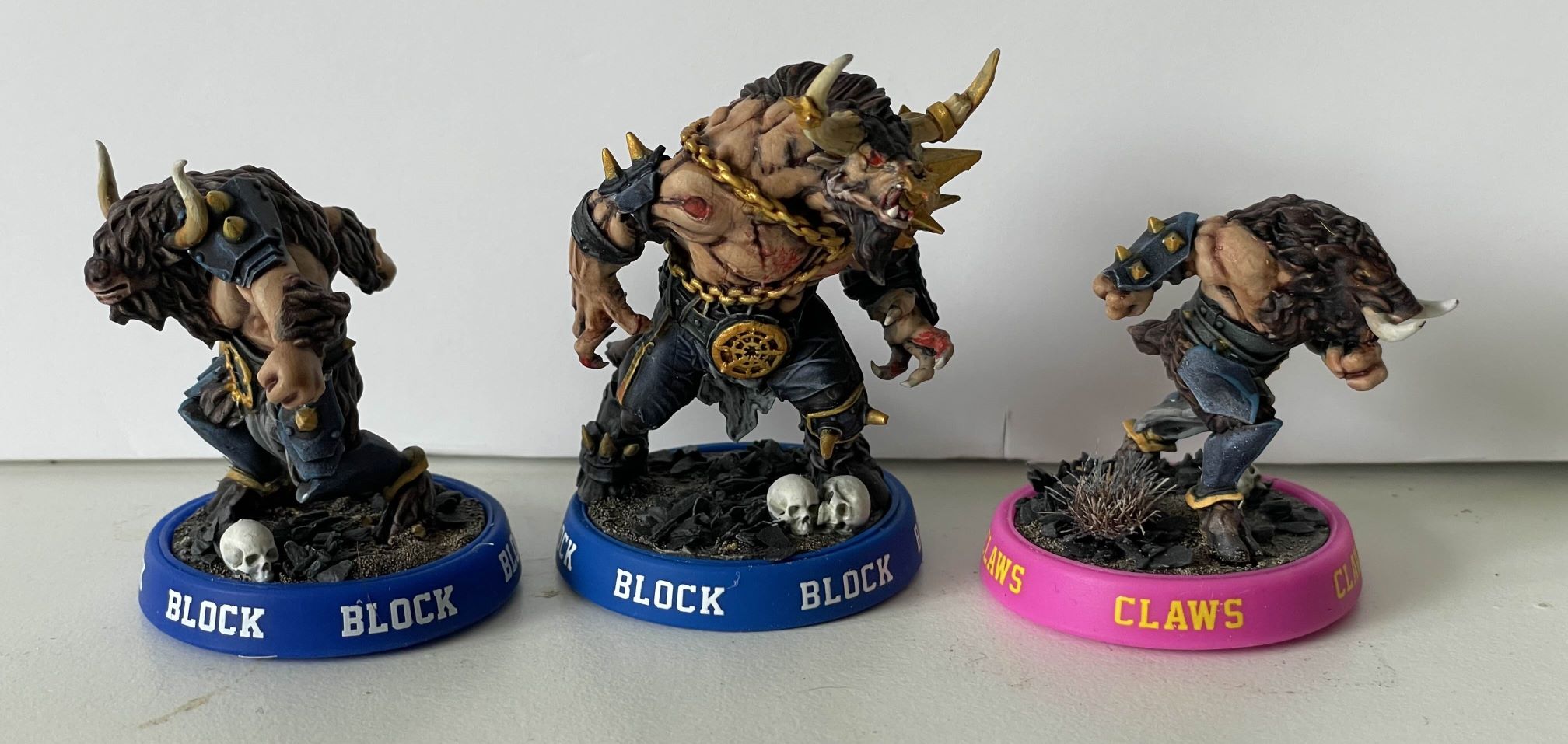 Painted Chaos Chosen Minotaur and Beastman models